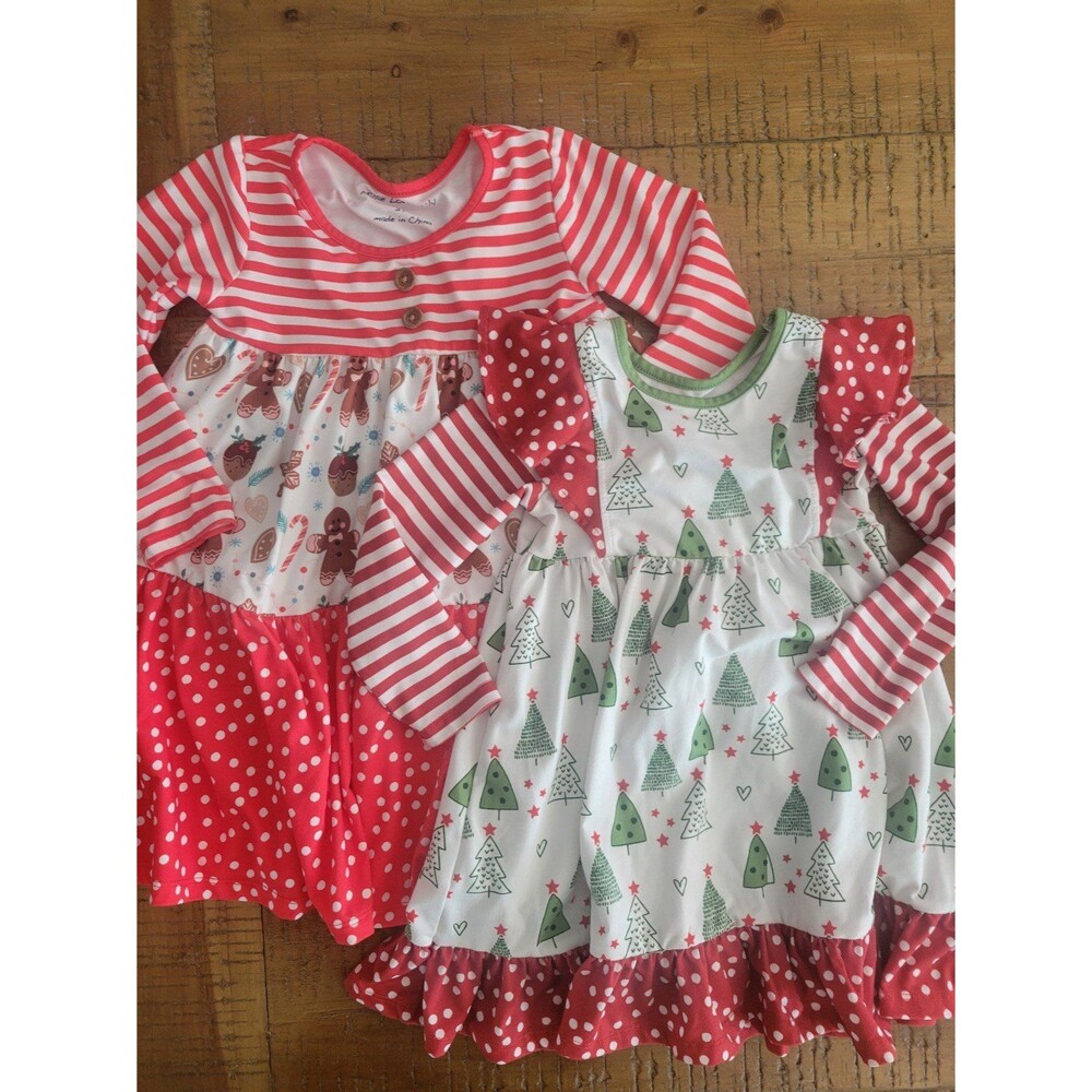 MILLIE LOVES LILY Christmas tree  gingerbread dress girls 3T